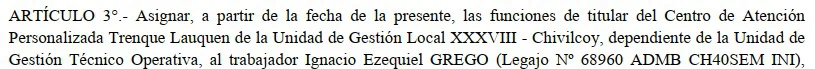GREGO NOMBRAMIENTO