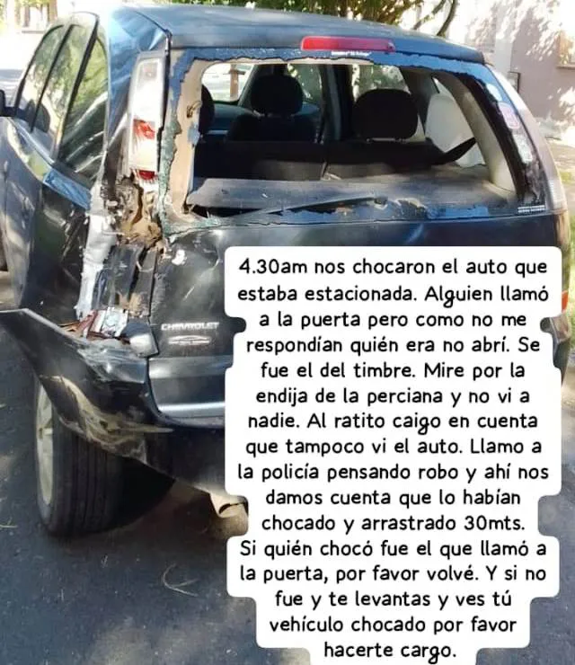 auto chocado madrugada